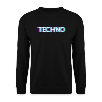Techno - Unisex Pullover - Schwarz - Vorne - Alina (178cm) & Michal (187cm)
