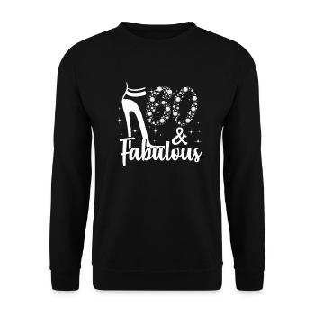 60th birthday - Unisex Sweatshirt - black - Front - Alina (178cm) & Michal (187cm)