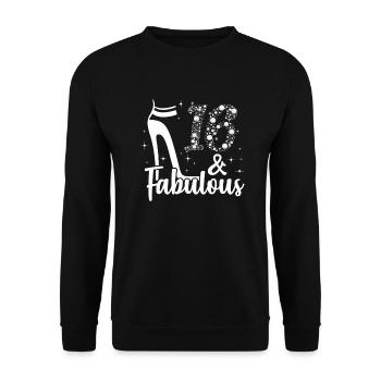 16. Geburtstag - Unisex Pullover - Schwarz - Vorne - Alina (178cm) & Michal (187cm)