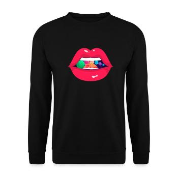 Techno - Unisex Pullover - Schwarz - Vorne - Alina (178cm) & Michal (187cm)