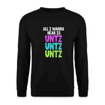 Cadeau Techno Rave Raver House Electro Festival - Sweat-shirt Unisexe - noir - Devant - Alina (178cm) & Michal (187cm)