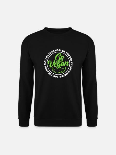 Vegan Veganer Vegetarier Tierschutz Geschenk - Unisex Pullover - Schwarz