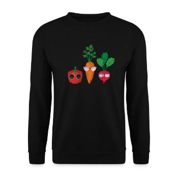 Vegan - Sweat-shirt Unisexe - noir - Devant - Alina (178cm) & Michal (187cm)