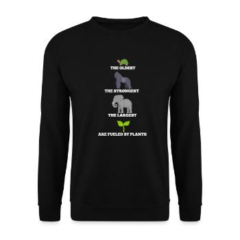 Vegan - Sweat-shirt Unisexe - noir - Devant - Alina (178cm) & Michal (187cm)