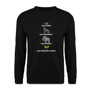 Végétalien Végétalien Végétalien Végétarien Végétarien - Sweat-shirt Unisexe - noir - Devant - Alina (178cm) & Michal (187cm)