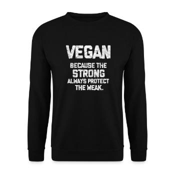 Végétalien Végétalien Végétalien Végétarien Végétarien - Sweat-shirt Unisexe - noir - Devant - Alina (178cm) & Michal (187cm)