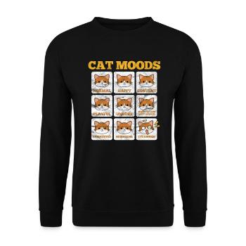 Chats Chat Chat Chat Amour de chat Cadeau - Sweat-shirt Unisexe - noir - Devant - Alina (178cm) & Michal (187cm)