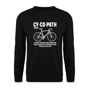 bicycle - Unisex Sweatshirt - black - Front - Alina (178cm) & Michal (187cm)