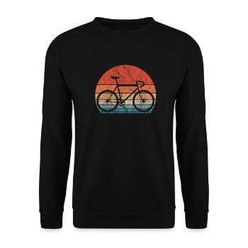 Bicycle bike cycling racing bike bike gift - Unisex Sweatshirt - black - Front - Alina (178cm) & Michal (187cm)