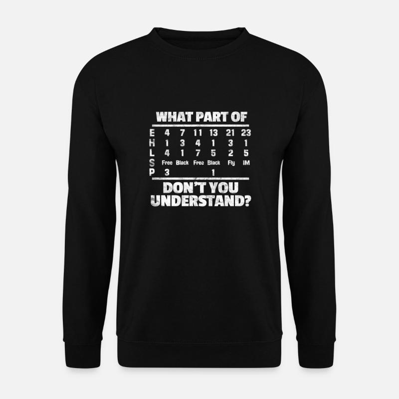 Schwimmen - Unisex Pullover - Schwarz