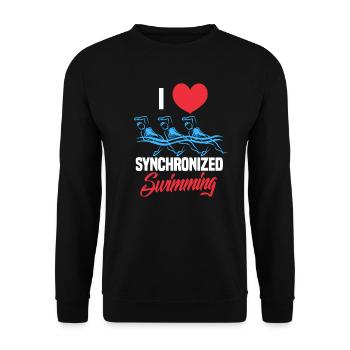 Synchronschwimmen - Unisex Pullover - Schwarz - Vorne - Alina (178cm) & Michal (187cm)