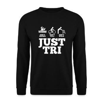 Triathlon - Unisex Sweatshirt - black - Front - Alina (178cm) & Michal (187cm)