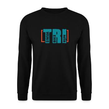 Triathlon - Unisex Sweatshirt - black - Front - Alina (178cm) & Michal (187cm)