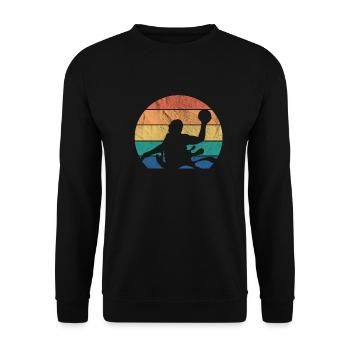 Water polo water sport water polo player gift - Unisex Sweatshirt - black - Front - Alina (178cm) & Michal (187cm)