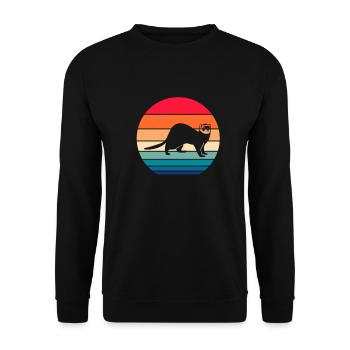 Frettchen - Unisex Pullover - Schwarz - Vorne - Alina (178cm) & Michal (187cm)