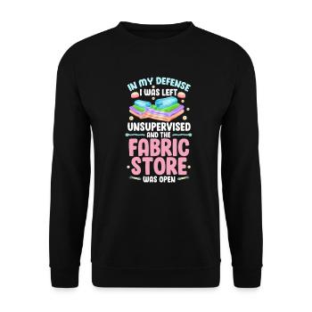 sew - Unisex Sweatshirt - black - Front - Alina (178cm) & Michal (187cm)