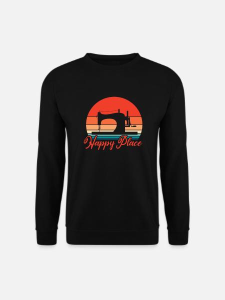Nähen Nähmaschine Schneider Näherin Geschenk - Unisex Pullover - Schwarz