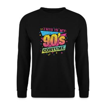 90er Jahre - Unisex Pullover - Schwarz - Vorne - Alina (178cm) & Michal (187cm)