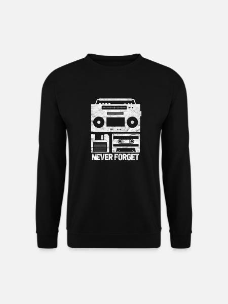 90er Jahre Neunziger 90s Kassette Retro Geschenk - Unisex Pullover - Schwarz