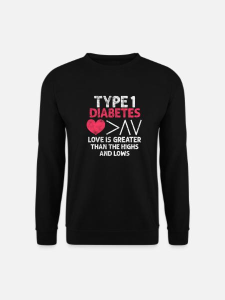 Diabetes Diabetiker Insulin Blutzucker Geschenk - Unisex Pullover - Schwarz