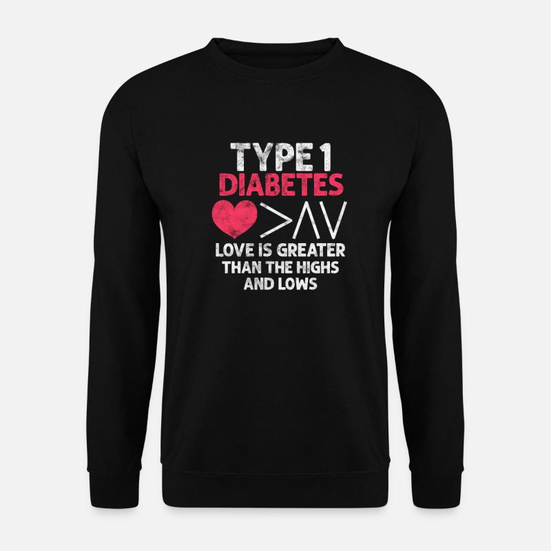 Diabetes Diabetiker Insulin Blutzucker Geschenk - Unisex Pullover - Schwarz