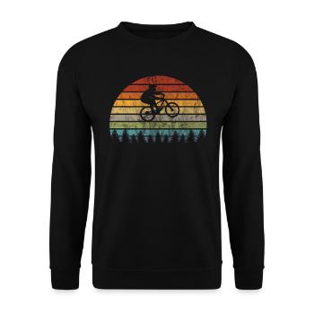 Vélo de montagne vélo VTT vélo vélo cadeau - Sweat-shirt Unisexe - noir - Devant - Alina (178cm) & Michal (187cm)