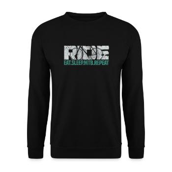 vélo de montagne - Sweat-shirt Unisexe - noir - Devant - Alina (178cm) & Michal (187cm)