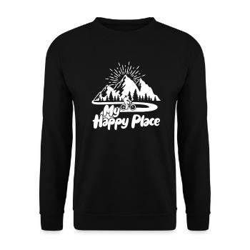 vélo de montagne - Sweat-shirt Unisexe - noir - Devant - Alina (178cm) & Michal (187cm)