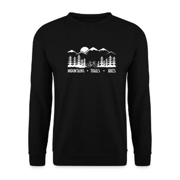 Mountainbike Trails - Unisex Pullover - Schwarz - Vorne - Alina (178cm) & Michal (187cm)