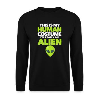 Alien - Unisex Pullover - Schwarz - Vorne - Alina (178cm) & Michal (187cm)
