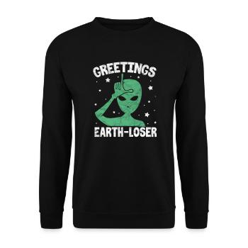 Alien Ufo Aliens Alien Space Gift - Sweat-shirt Unisexe - noir - Devant - Alina (178cm) & Michal (187cm)
