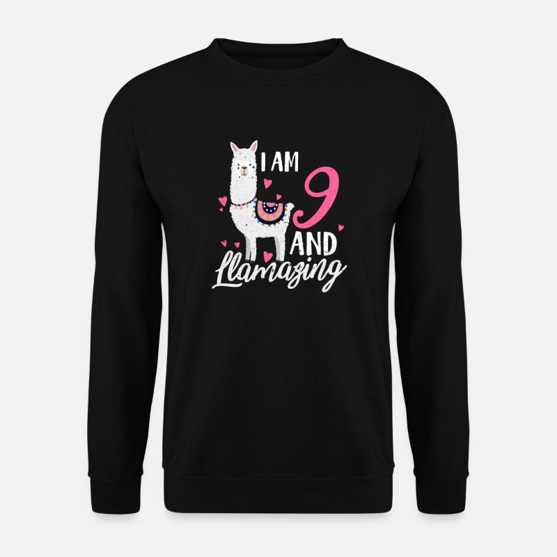 9. Geburtstag Lama - Unisex Pullover - Schwarz