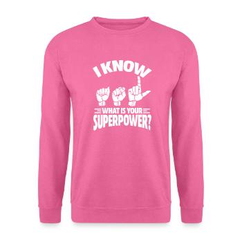 Sign language - Unisex Sweatshirt - pink - Front