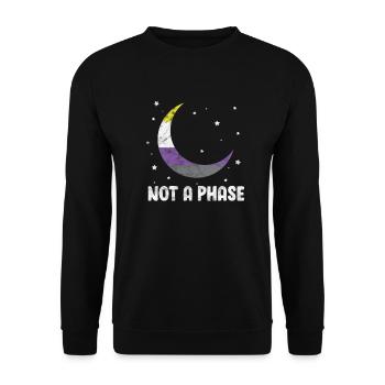 Genderqueer LGBT Queer Gay Pride CSD gift - Unisex Sweatshirt - black - Front - Alina (178cm) & Michal (187cm)