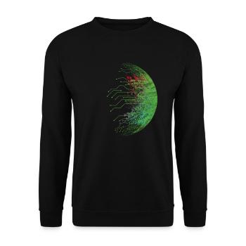Binary code programmer computer nerd gift - Unisex Sweatshirt - black - Front - Alina (178cm) & Michal (187cm)