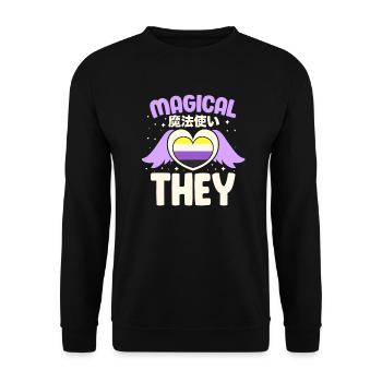 Genderqueer LGBT Queer Gay Pride CSD cadeau - Sweat-shirt Unisexe - noir - Devant - Alina (178cm) & Michal (187cm)