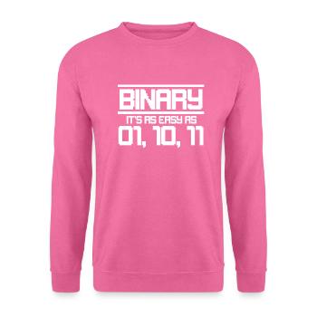 Binary code - Unisex Sweatshirt - pink - Front