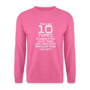 Binär Code - Unisex Pullover - Pink - Vorne