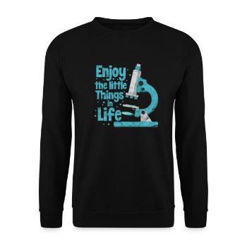 Biology science chemistry laboratory gift - Unisex Sweatshirt - black - Front - Alina (178cm) & Michal (187cm)