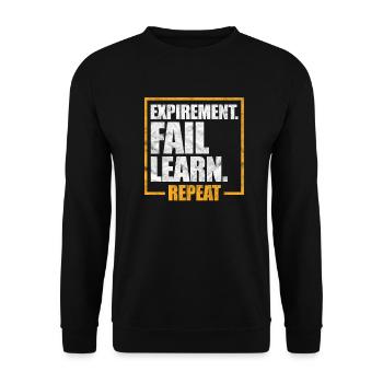 Biology science chemistry laboratory gift - Unisex Sweatshirt - black - Front - Alina (178cm) & Michal (187cm)