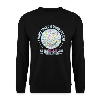 Biology biologist science bio laboratory gift - Unisex Sweatshirt - black - Front - Alina (178cm) & Michal (187cm)