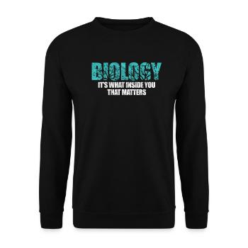 Biology science biologist laboratory bio gift - Unisex Sweatshirt - black - Front - Alina (178cm) & Michal (187cm)