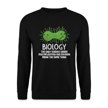 Biology science biologist laboratory bio gift - Unisex Sweatshirt - black - Front - Alina (178cm) & Michal (187cm)