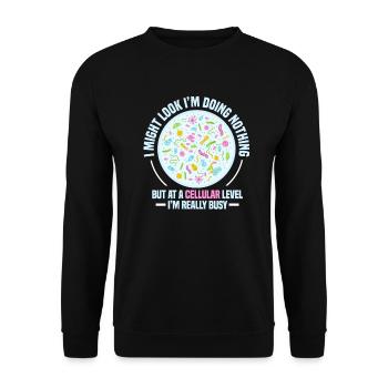 biology - Unisex Sweatshirt - black - Front - Alina (178cm) & Michal (187cm)