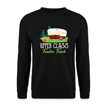 camping - Unisex Sweatshirt - black - Front - Alina (178cm) & Michal (187cm)