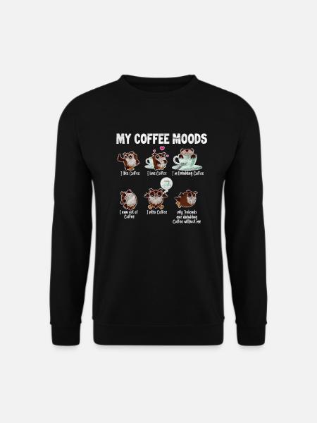 Kaffee Eule - Unisex Pullover - Schwarz