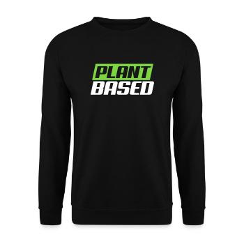 Fitness végétalien - Sweat-shirt Unisexe - noir - Devant - Alina (178cm) & Michal (187cm)