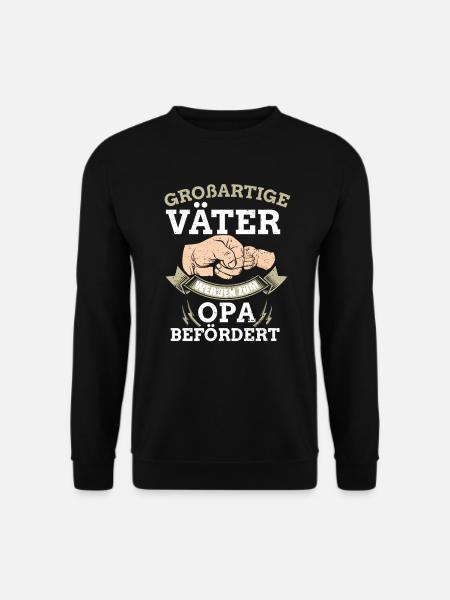 Zum Opa befördert - Werdender Opa Geschenk - Unisex Pullover - Schwarz