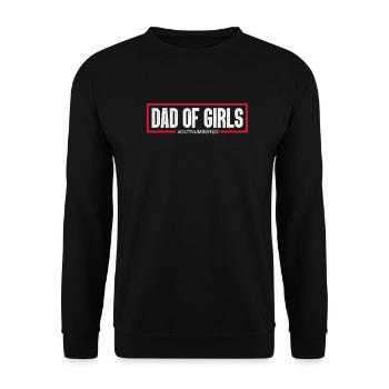 Father daddy daughter girl dad father's day gift - Unisex Sweatshirt - black - Front - Alina (178cm) & Michal (187cm)