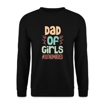father daughter - Unisex Sweatshirt - black - Front - Alina (178cm) & Michal (187cm)